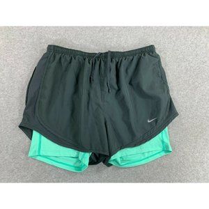 Nike Dir Fit Compression Lined Running Shorts (Women's XL) Gray